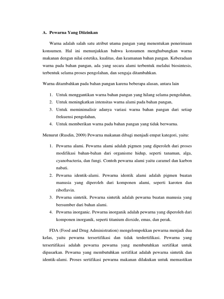 Pewarna Yang Diizinkan Revisi