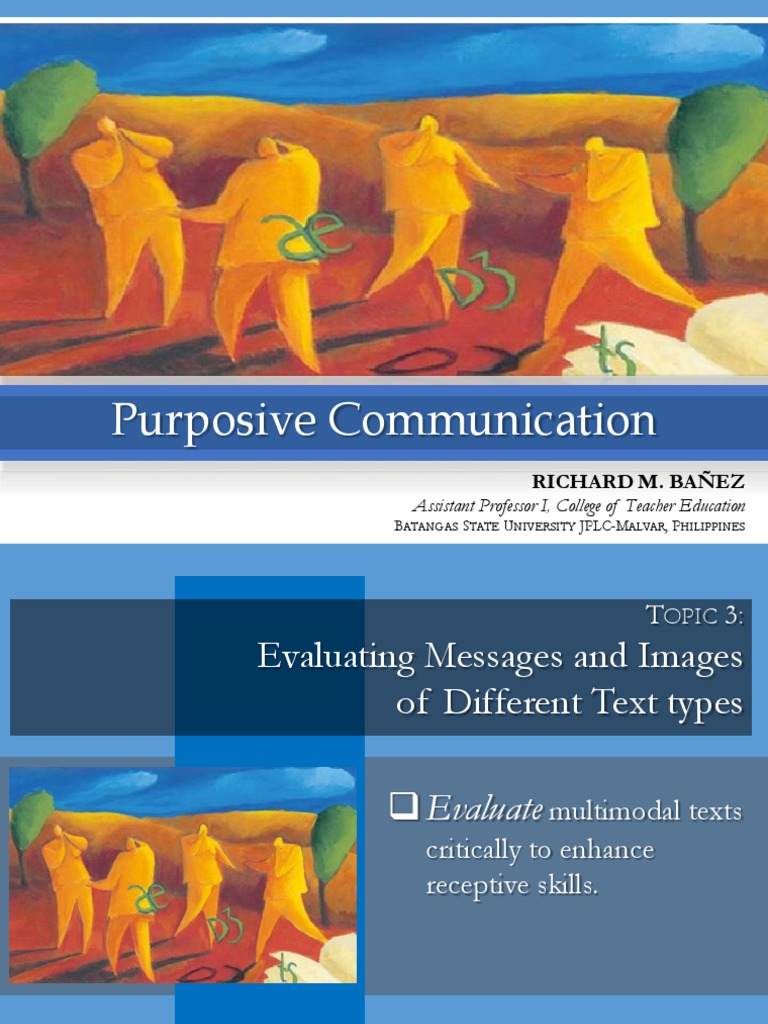Purposive Communication Richard M. Bañez PDF Advertising