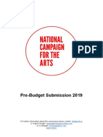Ncfa Pre Budget Submission 2019 
