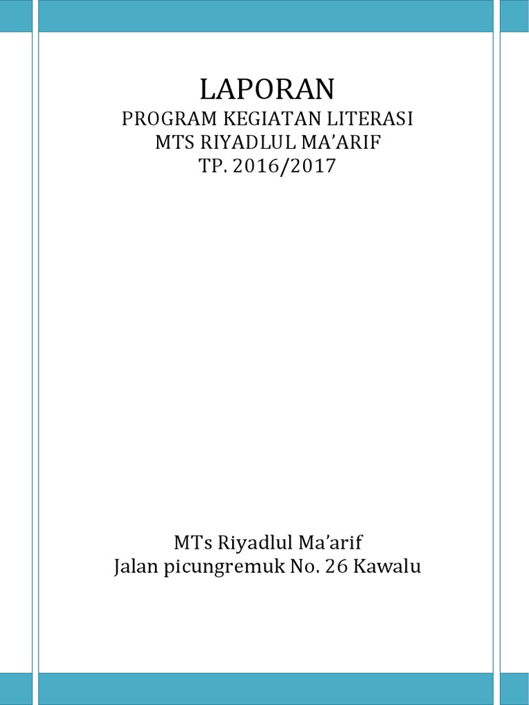 Laporan Kegiatan Literasi Novel