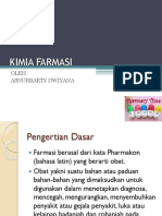 KIMIA FARMASI: PENGERTIAN DASAR DAN PEMBAGIAN OBAT