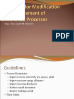 Guidelines For Modification and Improvement of Established Processes