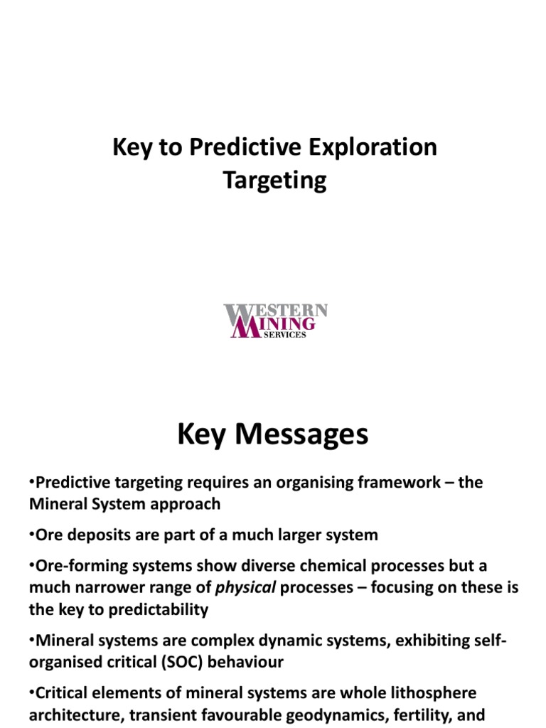 Key To Predictive Exploration Targeting | PDF | Geology | Earth Sciences
