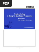 Systemverilog A Design & Synthesis Perspective: Karen Pieper R&D Manager, HDL Compiler