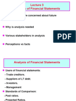 Analysis of Financial Statements: Analysts Are More Concerned About Future Performance