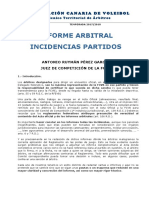 Modelo Informe Arbitral Incidencias