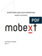 Advertising and Sales Promotion: (Mobext Philippines)