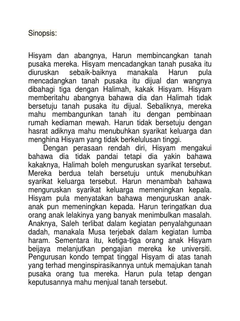 Sinopsis Sekeping Tanah Pdf