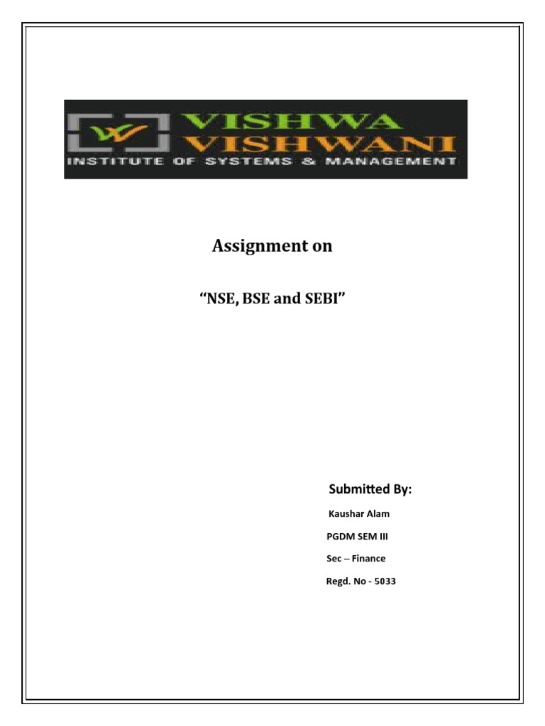 The National Stock Exchange of India Limited | PDF | Stocks | Exchange