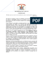 Comunicado - Arzobispado de Caracas