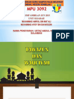Tawazun Dan Waqiyyah