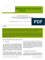 Adaptacion de Los Seres Vivos