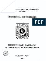 Directiva Elaboración Tesis y Trabajos de Investig PDF