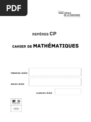 Evaluation De Cp Cahier De Mathematiques Pdf