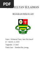 Kerja Kursus Sejarah (SMK Sultan Sulaiman) Kuala Tengganu