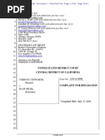 2018-09-17 Complaint for Defamation - Stamped Filed Copy - Unsworth v. Musk