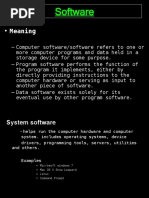 Software: - Meaning