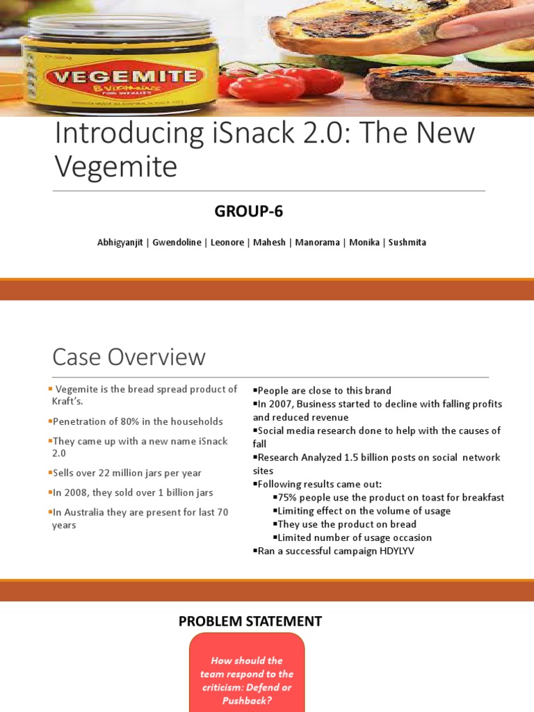 iSnack 2.0: Vegemite's Name Controversy | PDF | Brand | Business