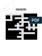 Answers Crossword