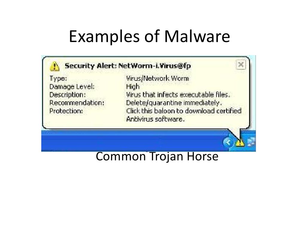 Examples of Malware: Common Trojan Horse | PDF