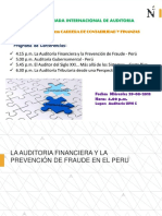 La Auditoria Financiera y La Prevención de Fraude en El Peru