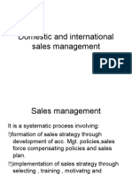 Domestic and International Sales Management