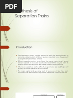 Synthesis of Separation Trains