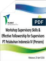 Workshop Supervisory Skills & Effective Followership For Supervisors PT Pelabuhan Indonesia IV (Persero)
