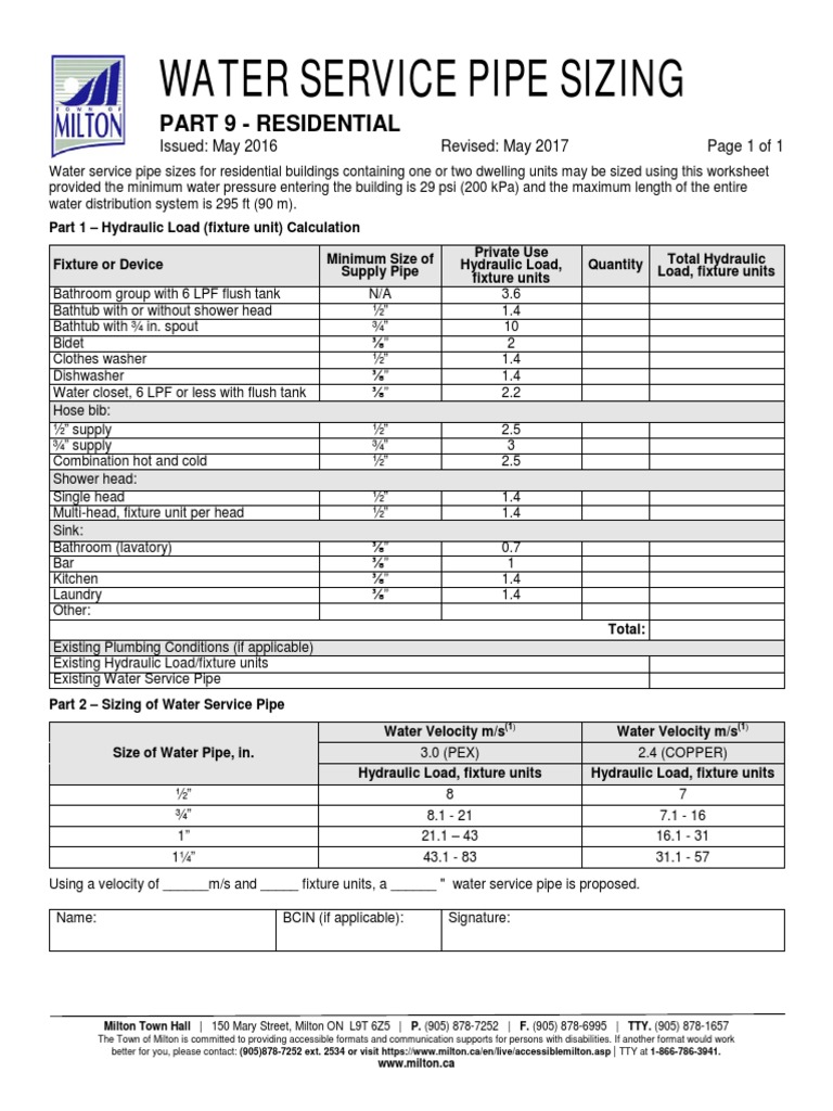 Part 9 Water Pipe Sizing - May2017 PDF | PDF | Plumbing | Pipe (Fluid ...