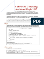 Mathematica 10 Maple 2015 Parallel Programming