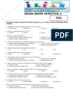 Soal UAS PAI Kelas 3 SD Semester 2 Dan Kunci Jawaban PDF