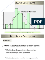 Estadística Descriptiva: Medidas de Tendencia Central y Posición