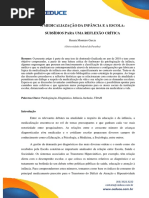A Medicalizacao Da Escola e Da Infancia