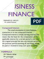 Business Finance: Prepared By: Group 1 Ms. Lilibeth Bautista