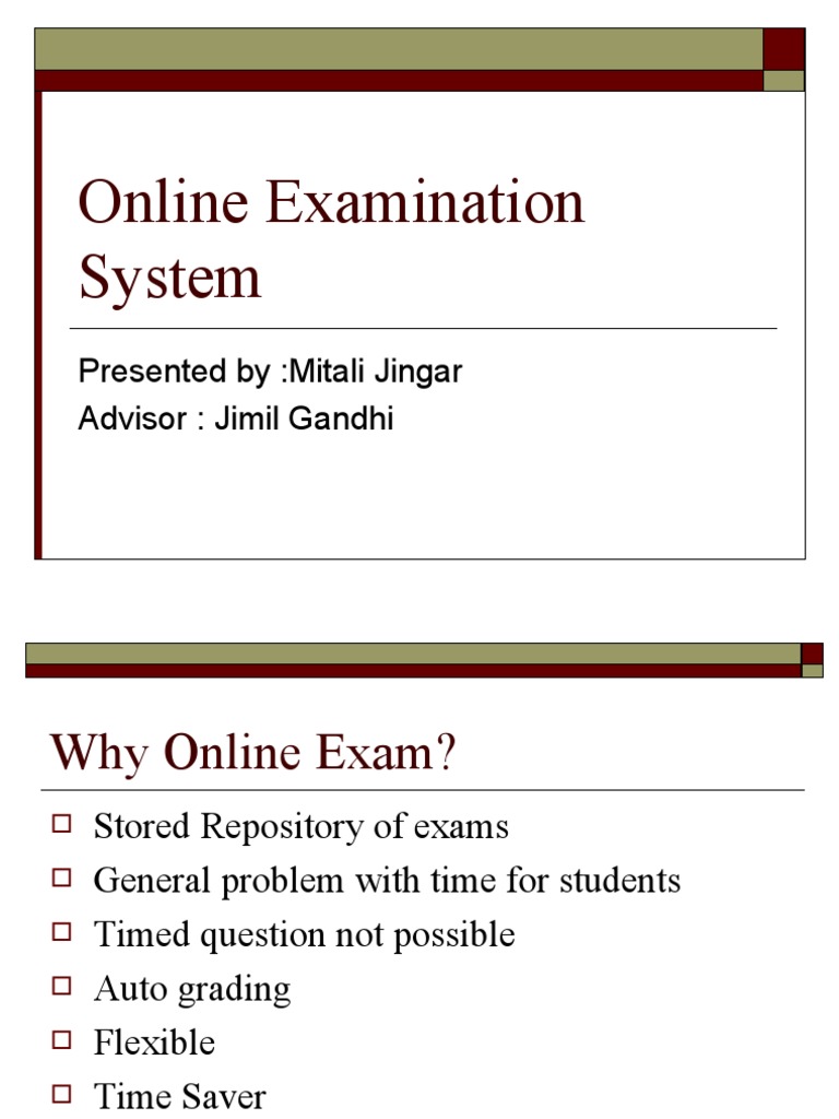 Online Examination Management System | PDF | Computers