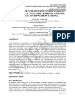 Evaluation of Land Use Land Cover Change On Stream Flow: A Case Study Ofdedissa Sub Basin, Abay Basin, South Western Ethiopia