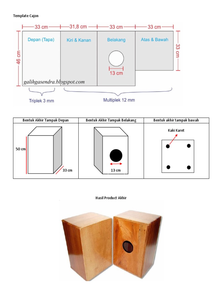 Template Cajon PDF