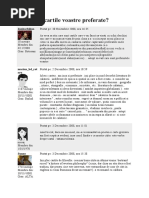 Care Sunt Cartile Voastre Preferate | PDF