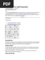 Sudoku Solver and Generator