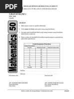 Ujian Sumatif 1 Mac Matematik Tingkatan 2