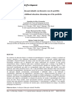 A Avaliação Na Educação Infantil em Discussão o Uso Do Portfólio PDF