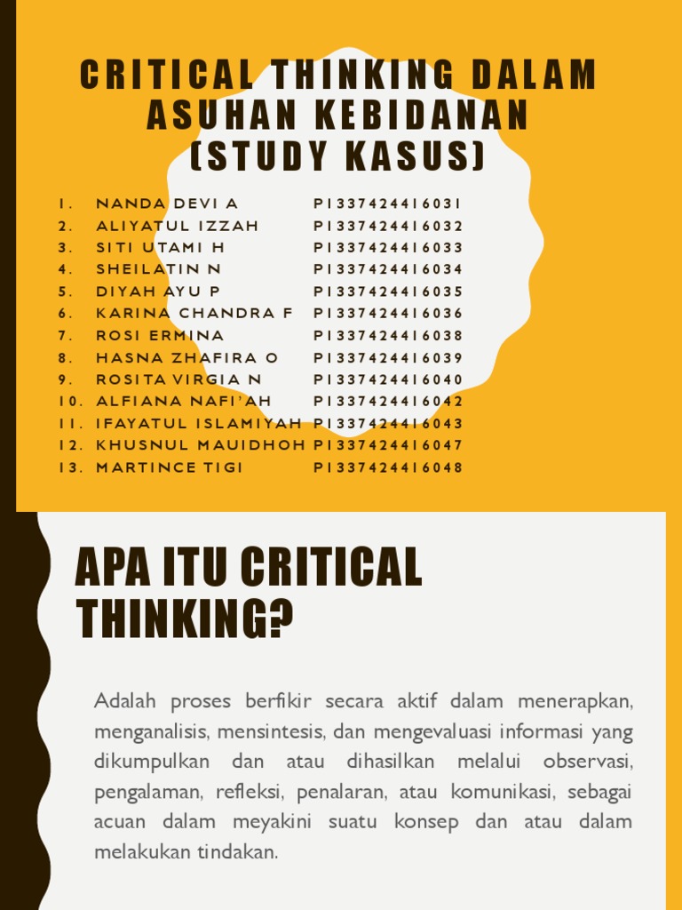 critical thinking kebidanan