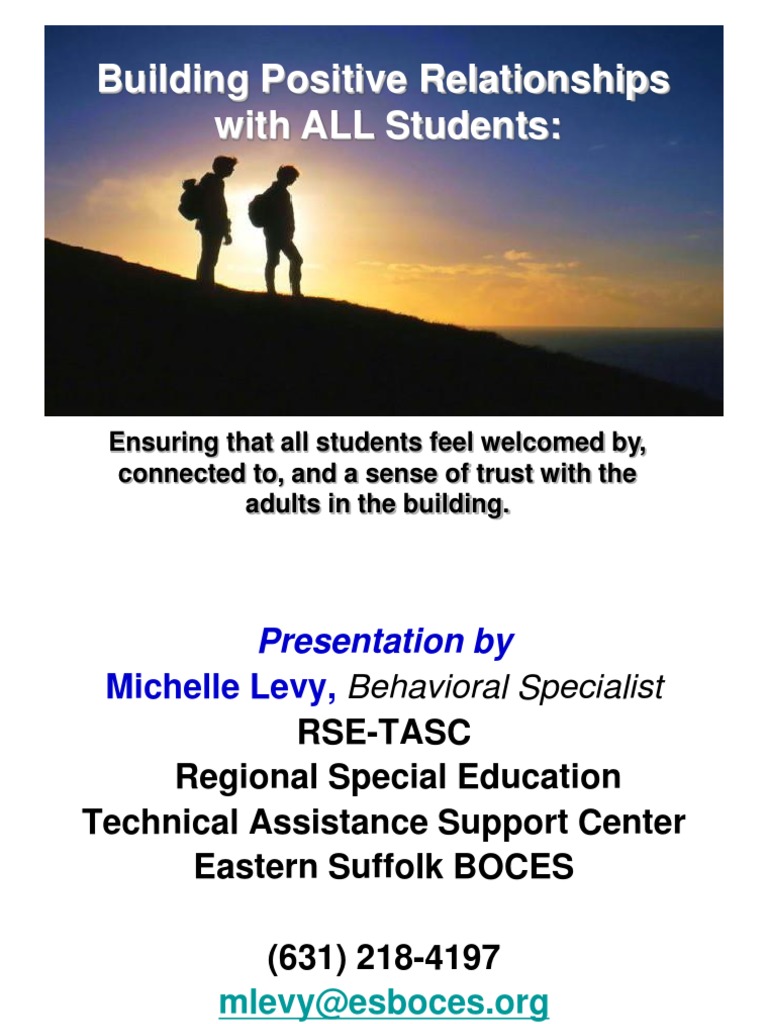 Positive Relationships in Education | PDF | Teachers | Reinforcement