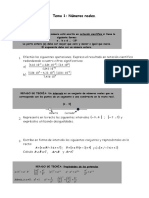 Matemáticas 4º Eso Numeros Reales