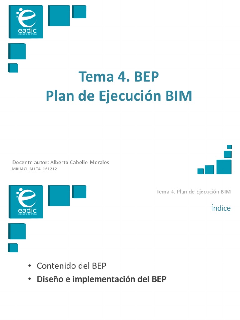 Presentación - M1T4 - Plan de Ejecución BIM (BEP) | PDF | Autodesk ...