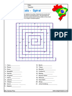 Countries Capitals WordSpiral