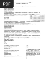 Prova 9 ano Ciências 