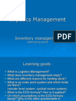 BLY3Q3 Logistics Management LM1-IM1