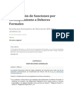 Sanciones Por Incumplimiento de Deberes Formales