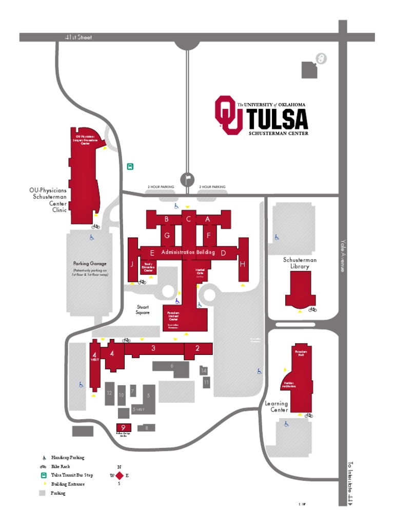 Ou Tulsa Campus Map Salle De Classe Universite De L Oklahoma